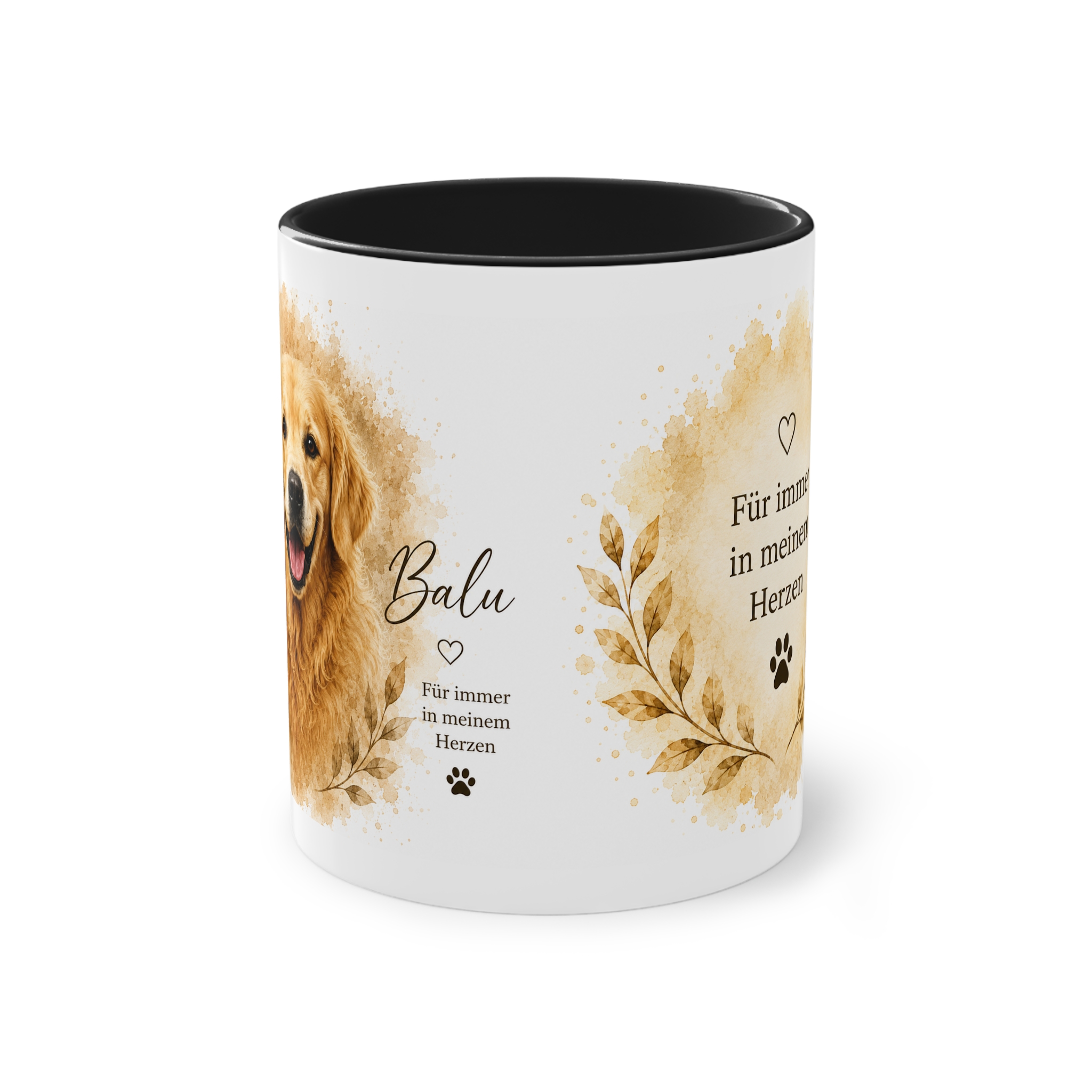funny golden retriever coffee mug — cute dog face 11oz two tone ceramic funny golden retriever coffee mug — cute dog face 11oz two tone ceramic